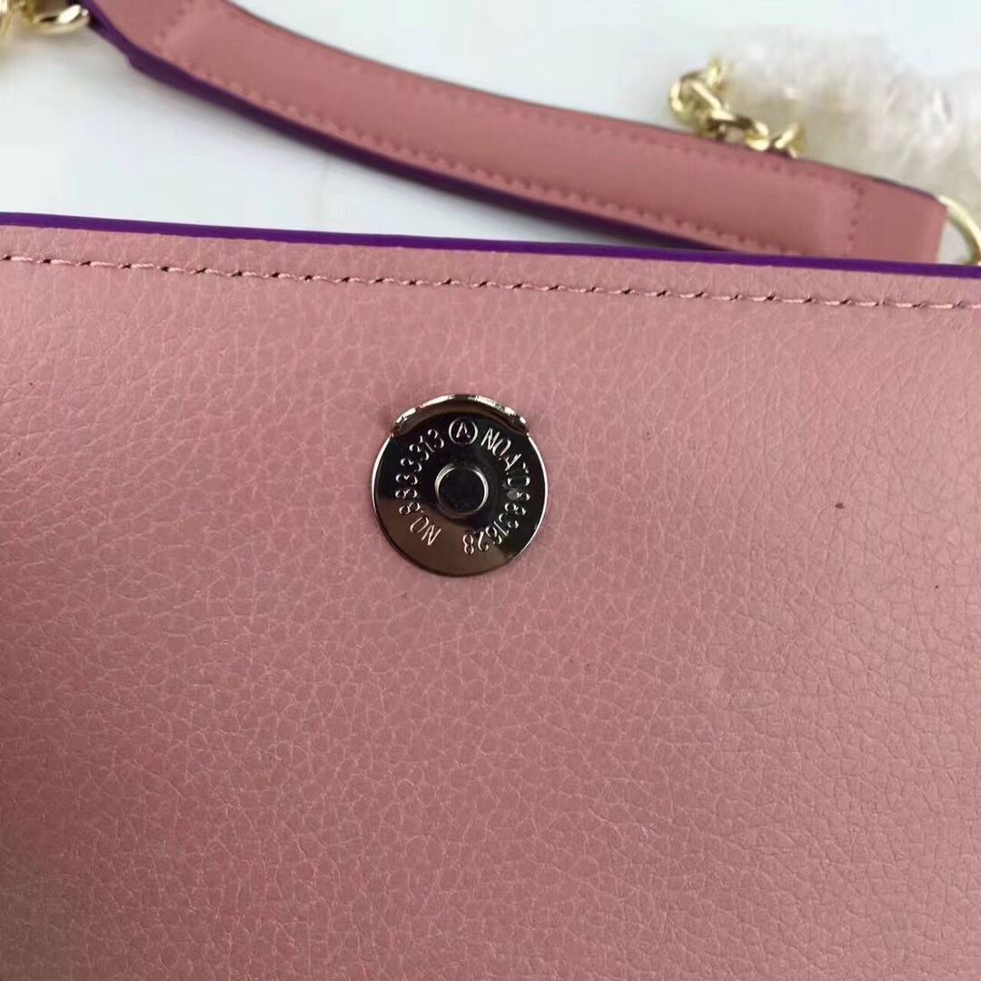 Versace 2017 Calfskin Leather Shoulder Bag 7203 Pink