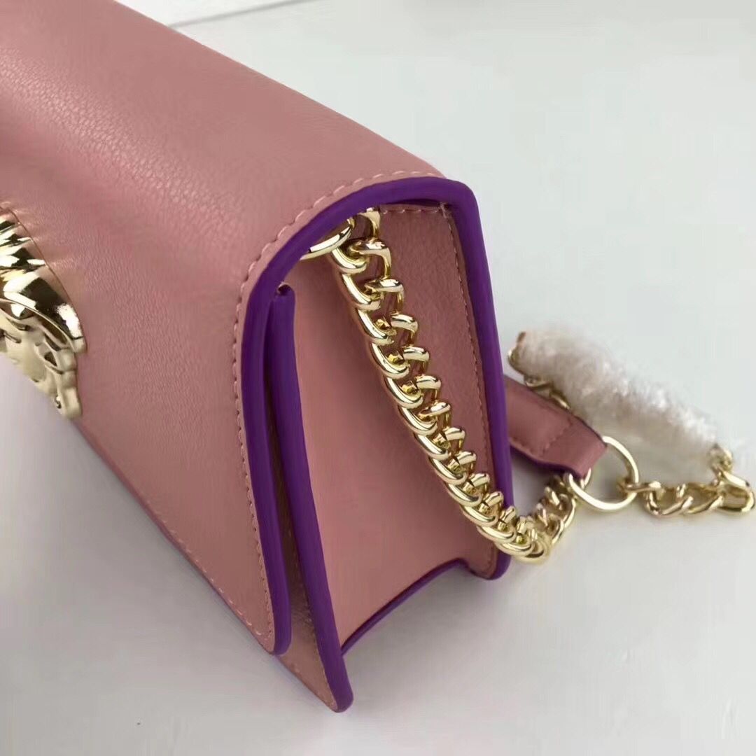 Versace 2017 Calfskin Leather Shoulder Bag 7203 Pink