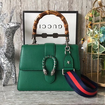 Gucci Dionysus Leather Top Handle Bag 448075 Green