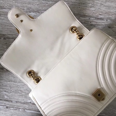 Gucci GG Marmont Matelasse Shoulder Bag 443496 OffWhite