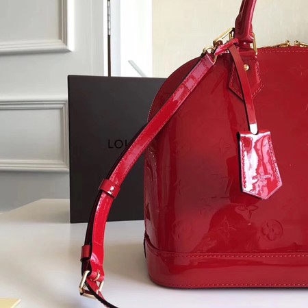 Louis Vuitton Monogram Vernis Alma PM M91611 Red