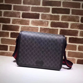 Gucci Original GG Canvas Messenger Bag 475432 Black