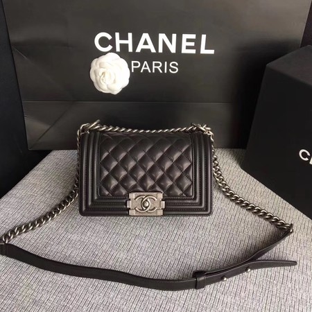 Boy Chanel Flap Shoulder Bag Sheepskin Leather A67085 Black