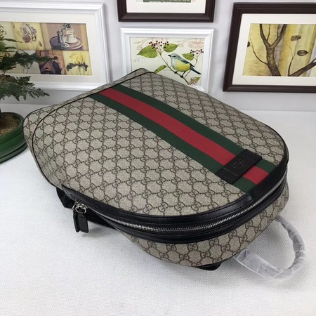 Gucci GG Supreme backpack with Web 443805 Brown