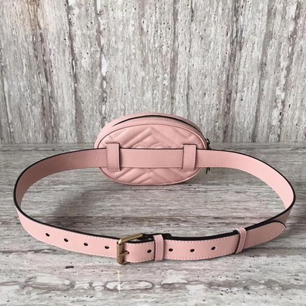 Gucci GG Marmont Leather Belt Bag 476434 Pink