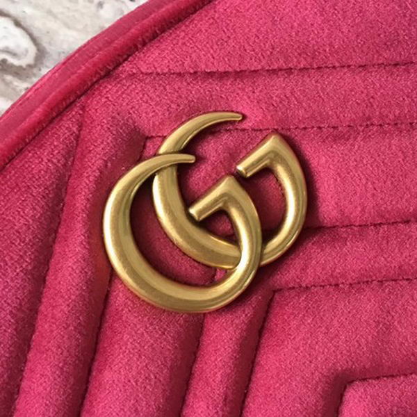 Gucci GG Marmont Velvet Belt Bag 476434 Rose