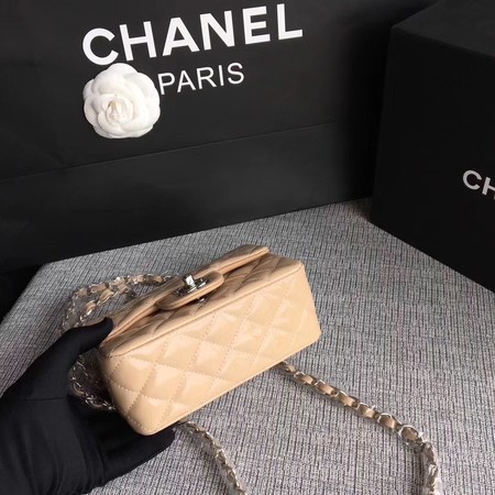 Chanel Classic Flap mini Bag Original Leather A1115 Apricot