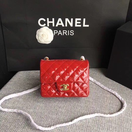 Chanel Classic Flap mini Bag Original Leather A1115 Red