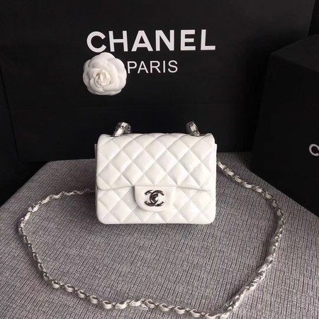 Chanel Classic Flap mini Bag Original Leather A1115 White