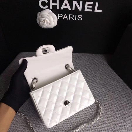 Chanel Classic Flap mini Bag Original Leather A1115 White
