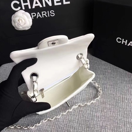 Chanel Classic Flap mini Bag Original Leather A1115 White