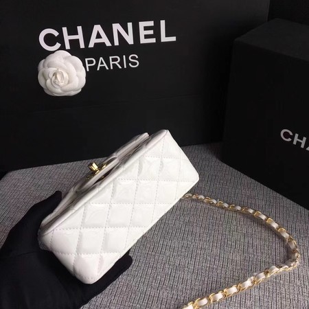 Chanel Classic Flap mini Bag Original Leather A1115 White