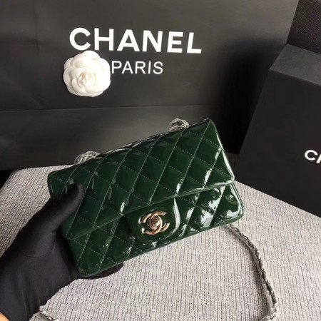 Chanel Classic Flap mini Bag Original Leather A1117 Green