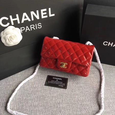 Chanel Classic Flap mini Bag Original Leather A1117 Red