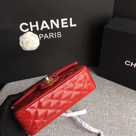 Chanel Classic Flap mini Bag Original Leather A1117 Red