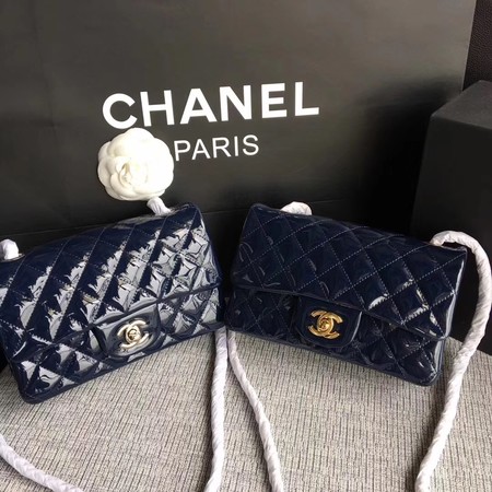 Chanel Classic Flap mini Bag Original Leather A1117 Royal