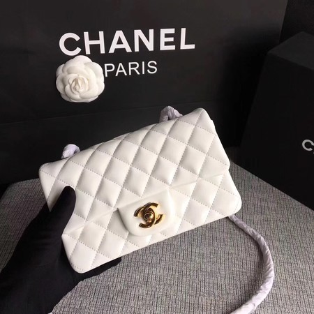 Chanel Classic Flap mini Bag Original Leather A1117 White