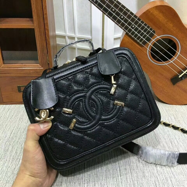 Chanel Calfskin Leather Mini Shoulder Bag 6070 Black