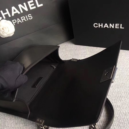 Boy Chanel Flap Bags Original Sheepskin Leather A67088 Black