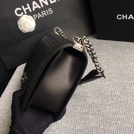 Boy Chanel Flap Bags Original Sheepskin Leather A67088 Black