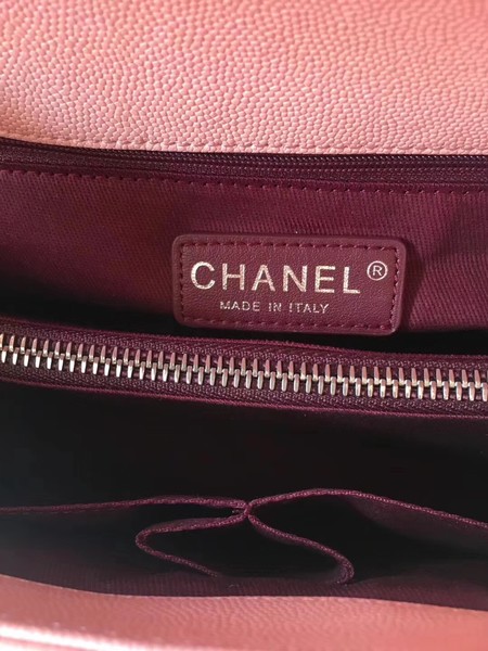 Chanel Classic Top Handle Bag Pink Original Leather A92292 Silver