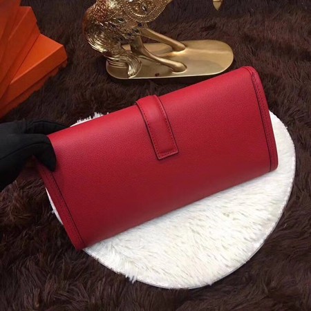 Hermes Togo Leather Clutch H88017 Red