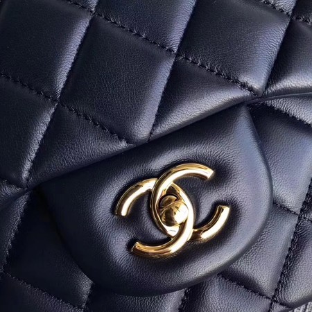 Chanel Maxi Quilted Classic Flap Bag Blue Sheepskin Leather A58601 Gold