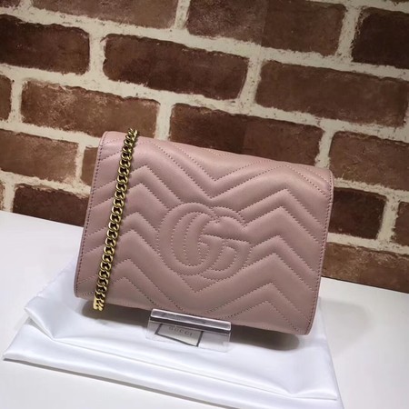 Gucci GG Marmont Matelasse mini Bag 474575 Pink