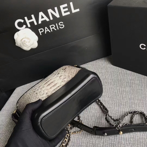 Chanel Gabrielle Mini Shoulder Bag Original Python Leather 8122A White