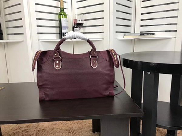 Balenciaga Giant City Gold Studs Handbag B084334 Wine