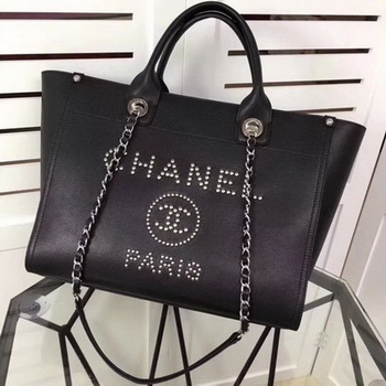 Chanel Tote Bag Calfskin Leather CHA3627 Black