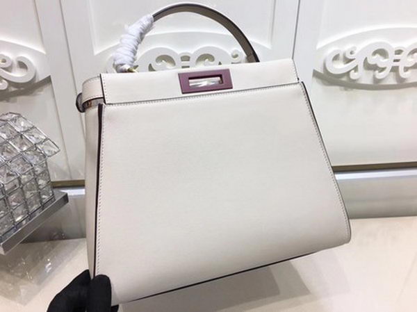 Fendi Peekaboo Small Bag Calfskin Leather FD26796 OffWhite