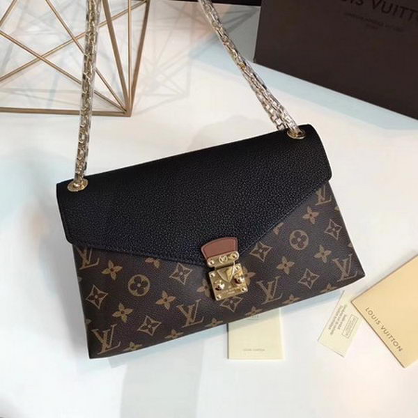 Louis Vuitton Monogram Canvas Pallas Chain Cerise M41201 Black