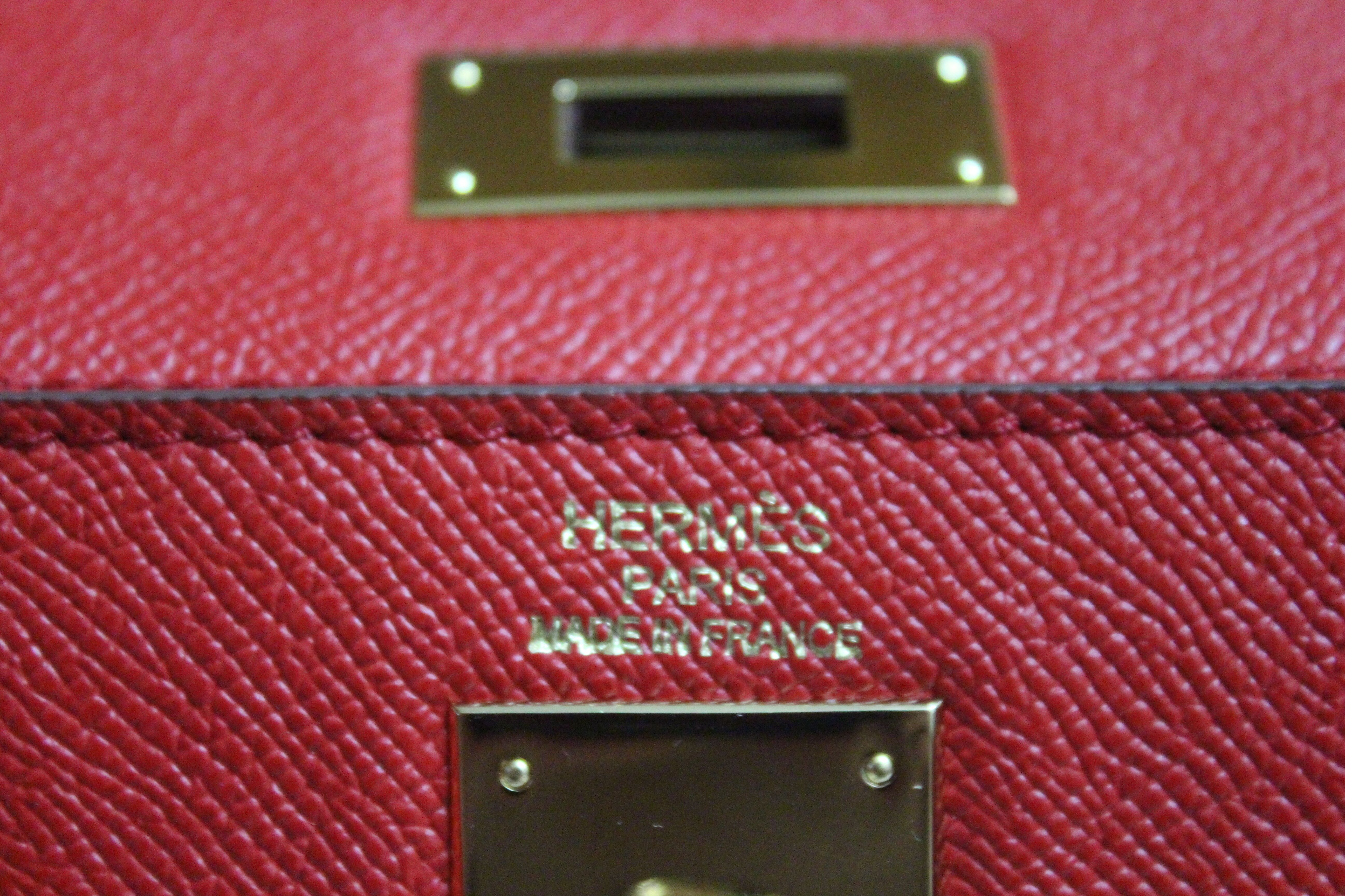 Hermes Kelly 28cm Shoulder Bags espom leather Red