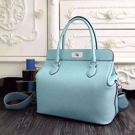 Hermes Toolbox Togo Bag Original Leather 3259 Skyblue