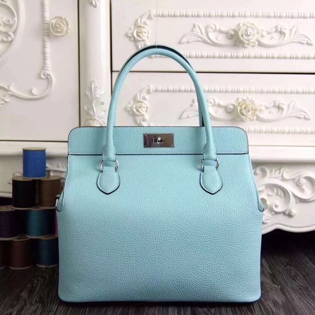 Hermes Toolbox Togo Bag Original Leather 3259 Skyblue