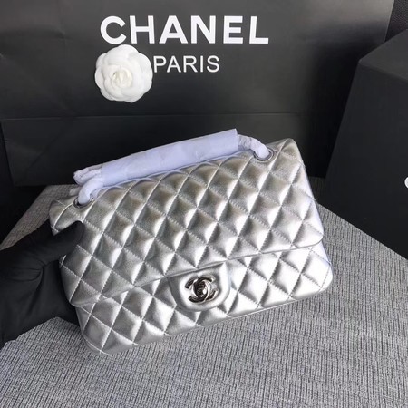 Chanel Flap Shoulder Bag Original Sheepskin Leather CF1112 Silver