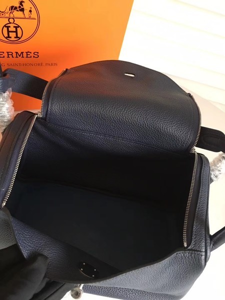 Hermes Lindy Original Togo Leather Bag 5086 Black