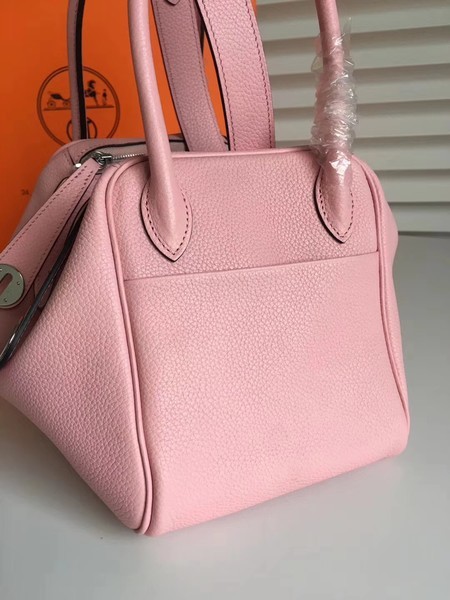 Hermes Lindy Original Togo Leather Bag 5086 Pink