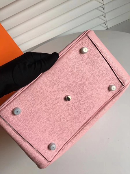 Hermes Lindy Original Togo Leather Bag 5086 Pink