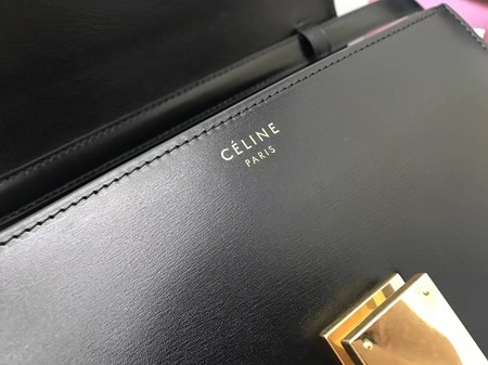 Celine Classic Box Flap Bag Original Calfskin Leather 3378 Black