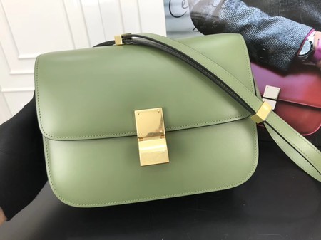 Celine Classic Box Flap Bag Original Calfskin Leather 3378 Green