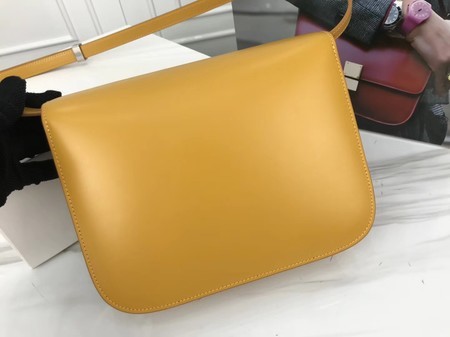 Celine Classic Box Flap Bag Original Calfskin Leather 3378 Yellow