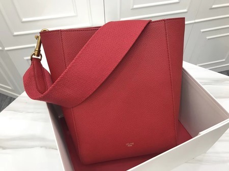 Celine Cabas Phantom Bags Original Calfskin Leather 3370 Red