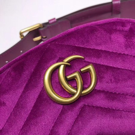 Gucci GG Marmont Velvet waist pack 476434 purple