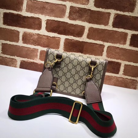 Gucci GG canvas supreme waist pack 489617 brown