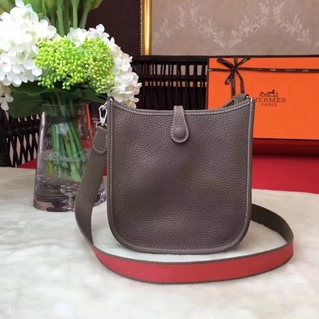 Hermes Evelyne mini 17cm Messenger Bag Original Calf Leather H1187 Grey