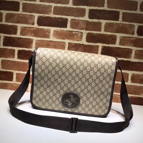 Gucci PVC GG Canvas Messenger Bag 222291 Brown