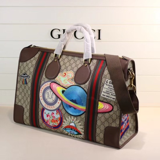 Gucci Courrier soft GG Supreme duffle bag 459291 brown