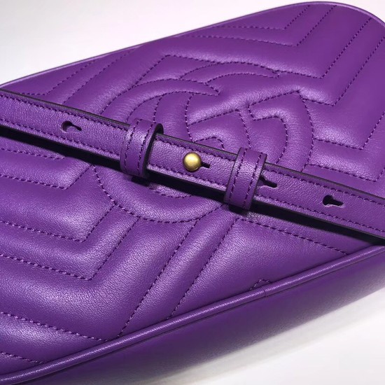 Gucci GG Marmont Matelasse Shoulder Bag 447632 purple